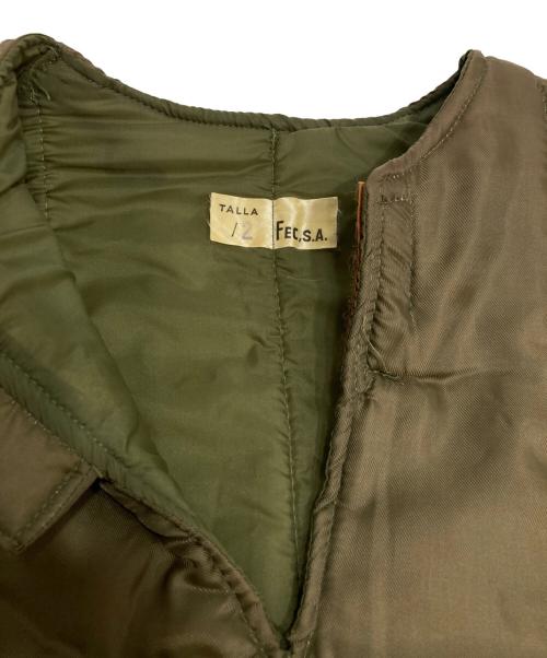 French Navy（フランス海軍）French Navy (フランス海軍) プルオーバーライナーベスト オリーブ サイズ:2の古着・服飾アイテム