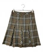 BURBERRY LONDONバーバリーロンドン）の古着「ノヴァチェックスカート」｜グリーン