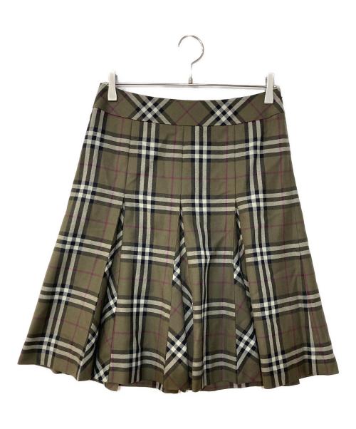 BURBERRY LONDON（バーバリーロンドン）BURBERRY LONDON (バーバリーロンドン) ノヴァチェックスカート グリーン サイズ:40の古着・服飾アイテム