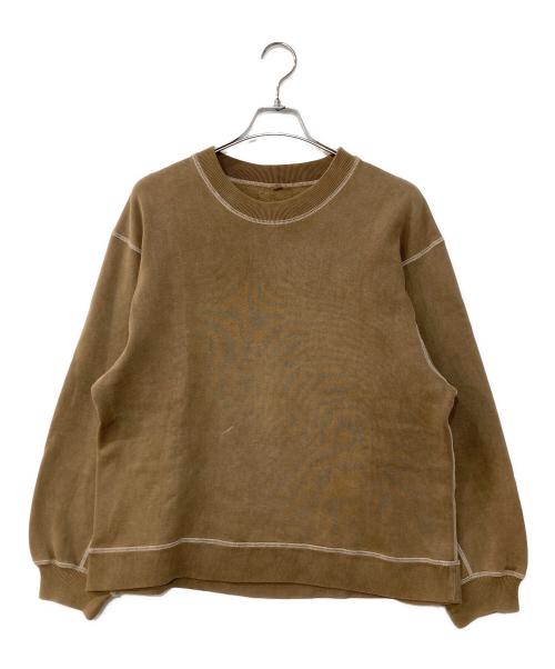 yokosakamoto（ヨウコサカモト）YOKOSAKAMOTO (ヨウコサカモト) BIG SWEAT クルーネックスウェット オリーブ サイズ:Sの古着・服飾アイテム