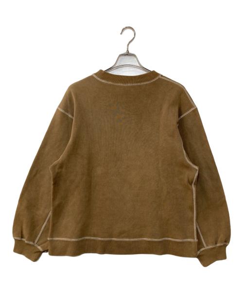 yokosakamoto（ヨウコサカモト）YOKOSAKAMOTO (ヨウコサカモト) BIG SWEAT クルーネックスウェット オリーブ サイズ:Sの古着・服飾アイテム