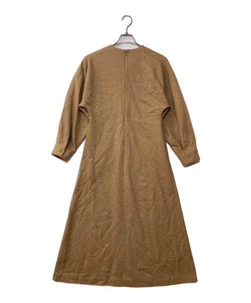 Whim Gazette（ウィムガゼット）Whim Gazette (ウィムガゼット) ウール天竺ワンピース ブラウン サイズ:Fの古着・服飾アイテム