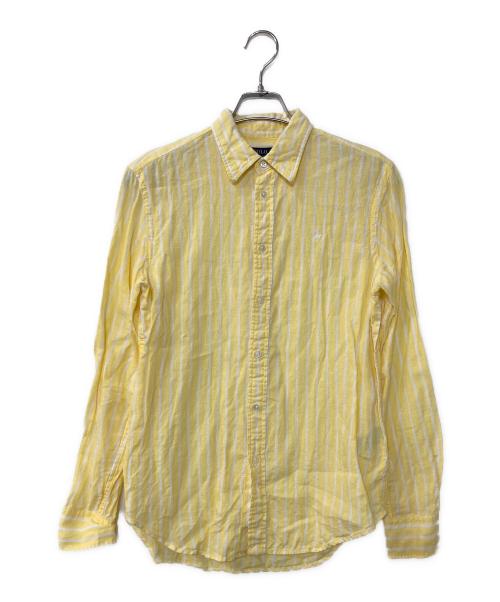 POLO RALPH LAUREN（ポロ・ラルフローレン）POLO RALPH LAUREN (ポロ・ラルフローレン) Relaxed Fit Striped Linen Shirt イエロー サイズ:Sの古着・服飾アイテム