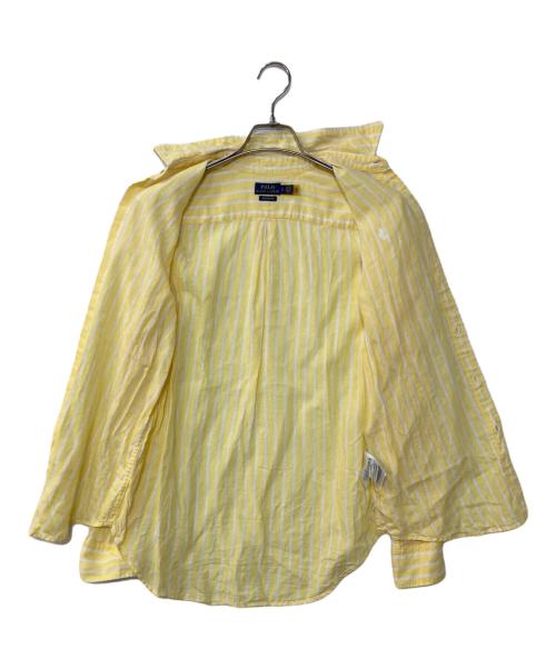 POLO RALPH LAUREN（ポロ・ラルフローレン）POLO RALPH LAUREN (ポロ・ラルフローレン) Relaxed Fit Striped Linen Shirt イエロー サイズ:Sの古着・服飾アイテム