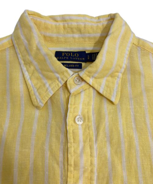 POLO RALPH LAUREN（ポロ・ラルフローレン）POLO RALPH LAUREN (ポロ・ラルフローレン) Relaxed Fit Striped Linen Shirt イエロー サイズ:Sの古着・服飾アイテム