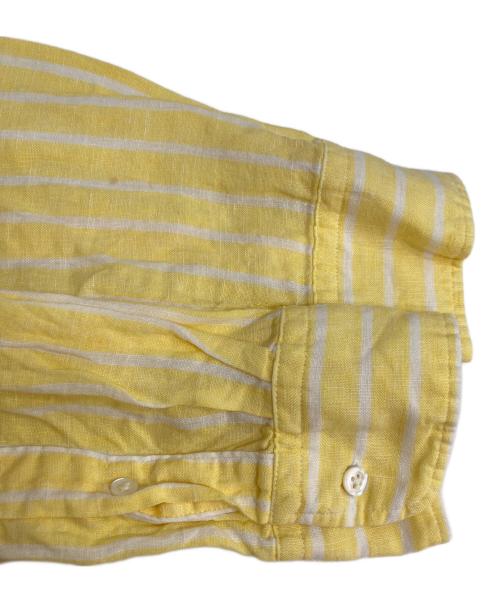 POLO RALPH LAUREN（ポロ・ラルフローレン）POLO RALPH LAUREN (ポロ・ラルフローレン) Relaxed Fit Striped Linen Shirt イエロー サイズ:Sの古着・服飾アイテム