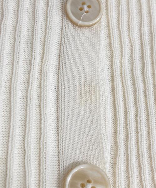 Maison Margiela（メゾンマルジェラ）Maison Margiela (メゾンマルジェラ) リブカーディガン アイボリー サイズ:Mの古着・服飾アイテム