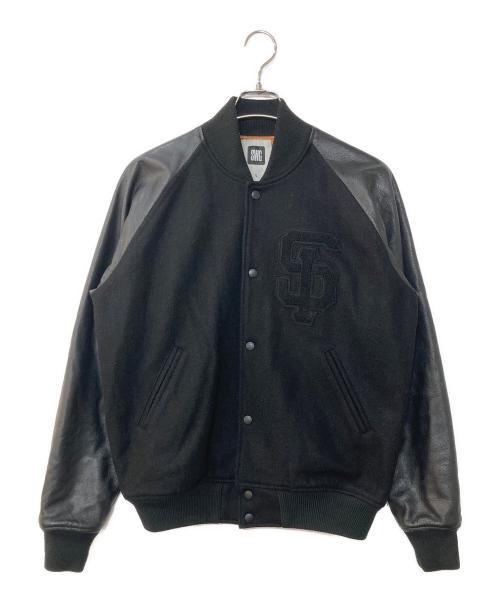 SWAGGER（スワッガー）SWAGGER (スワッガー) レザー切替スタジャン ブラック サイズ:Lの古着・服飾アイテム