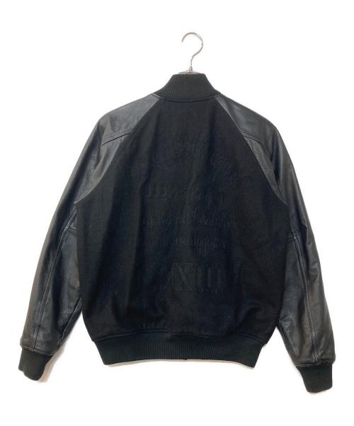 SWAGGER（スワッガー）SWAGGER (スワッガー) レザー切替スタジャン ブラック サイズ:Lの古着・服飾アイテム