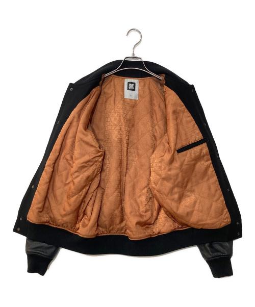 SWAGGER（スワッガー）SWAGGER (スワッガー) レザー切替スタジャン ブラック サイズ:Lの古着・服飾アイテム