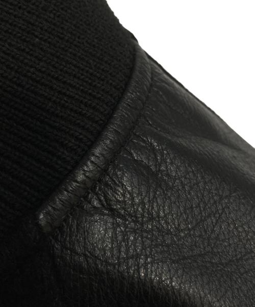 SWAGGER（スワッガー）SWAGGER (スワッガー) レザー切替スタジャン ブラック サイズ:Lの古着・服飾アイテム