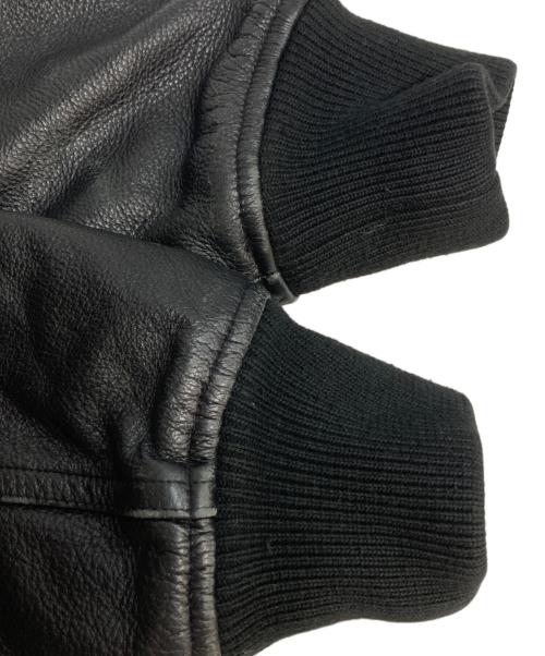SWAGGER（スワッガー）SWAGGER (スワッガー) レザー切替スタジャン ブラック サイズ:Lの古着・服飾アイテム