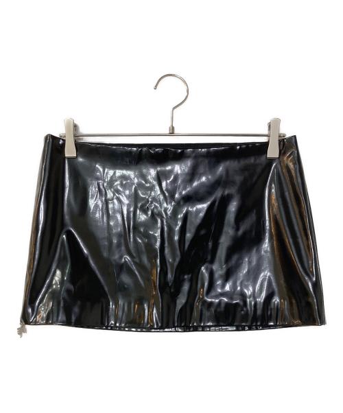 Acne studios（アクネ ストゥディオズ）ACNE STUDIOS (アクネ ストゥディオズ) サイドジップエナメルミニスカート ブラック サイズ:34の古着・服飾アイテム