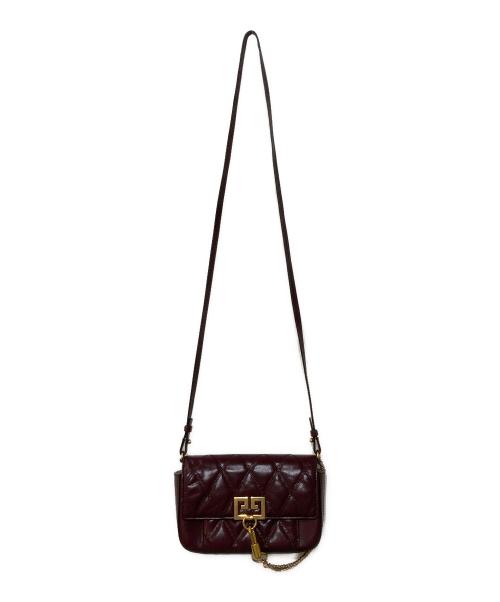 GIVENCHY（ジバンシィ）GIVENCHY (ジバンシィ) キルティング ショルダーバッグ バーガンディーの古着・服飾アイテム