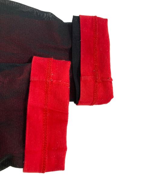 ORIMI（オリミ）ORIMI (オリミ) メッシュレイヤードカットソー ブラック×レッド サイズ:不明の古着・服飾アイテム