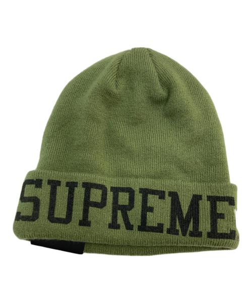 New Era（ニューエラ）New Era (ニューエラ) SUPREME (シュプリーム) Varsity Beanie/バーシティ ビーニー グリーンの古着・服飾アイテム