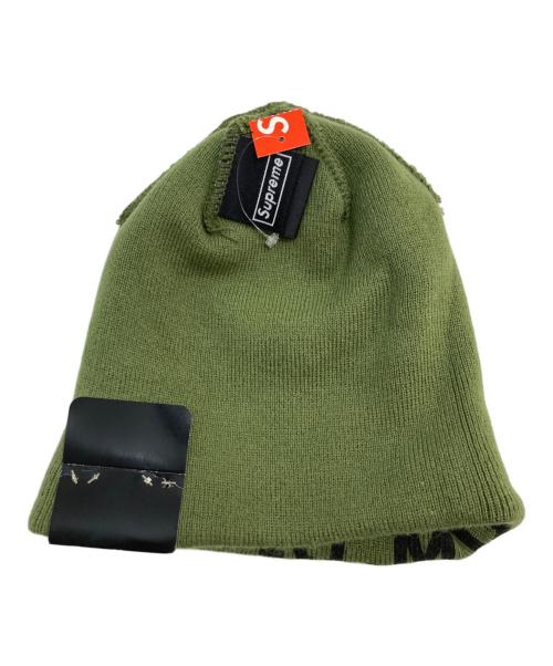 New Era（ニューエラ）New Era (ニューエラ) SUPREME (シュプリーム) Varsity Beanie/バーシティ ビーニー グリーンの古着・服飾アイテム