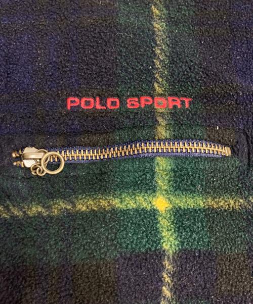 POLO SPORT（ポロスポーツ）POLO SPORT (ポロスポーツ) フリーススェット ネイビー×グリーン サイズ:Lの古着・服飾アイテム