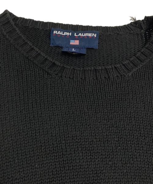 POLO SPORT（ポロスポーツ）POLO SPORT (ポロスポーツ) コットンニット ブラック サイズ:Lの古着・服飾アイテム