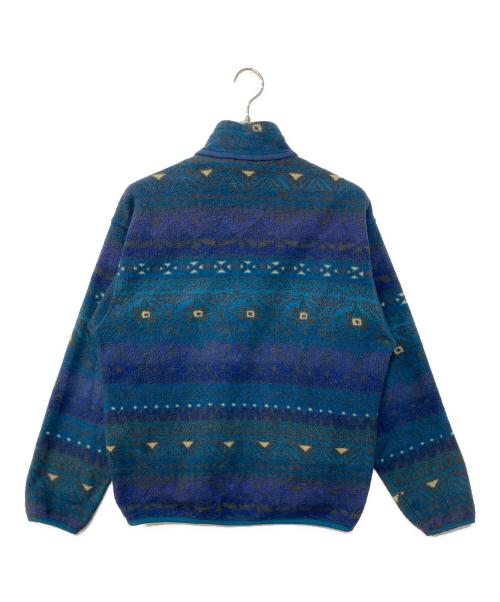 Patagonia（パタゴニア）Patagonia (パタゴニア) SYNCHILLA シンチラ スナップT アステカ柄 プルオーバーフリース ブルー×グリーン サイズ:Mの古着・服飾アイテム