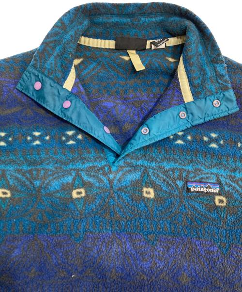 Patagonia（パタゴニア）Patagonia (パタゴニア) SYNCHILLA シンチラ スナップT アステカ柄 プルオーバーフリース ブルー×グリーン サイズ:Mの古着・服飾アイテム