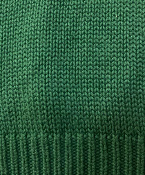 POLO RALPH LAUREN（ポロ・ラルフローレン）POLO RALPH LAUREN (ポロ・ラルフローレン) ロゴ刺繍クルーネックニット グリーン サイズ:XLの古着・服飾アイテム