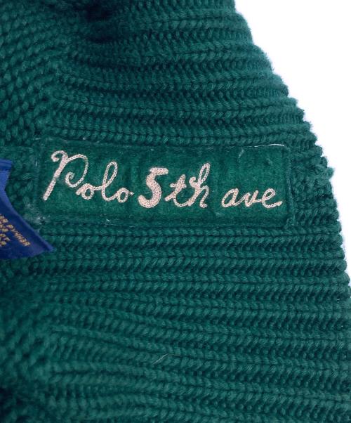 POLO RALPH LAUREN（ポロ・ラルフローレン）POLO RALPH LAUREN (ポロ・ラルフローレン) ロゴ刺繍クルーネックニット グリーン サイズ:XLの古着・服飾アイテム