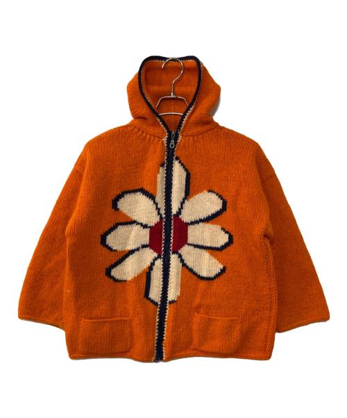 VINTAGE（ヴィンテージ）VINTAGE (ヴィンテージ) エクアドルニットパーカー オレンジ サイズ:不明の古着・服飾アイテム