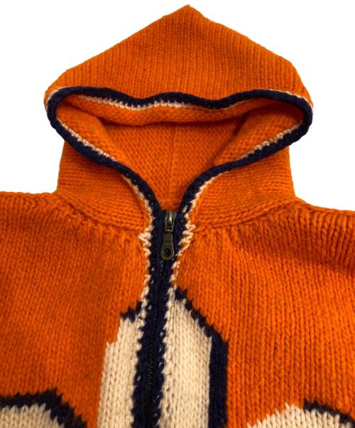 VINTAGE（ヴィンテージ）VINTAGE (ヴィンテージ) エクアドルニットパーカー オレンジ サイズ:不明の古着・服飾アイテム