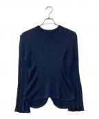 Mame Kurogouchiマメクロゴウチ）の古着「Random Ribbed Long Sleeve Top」｜ネイビー