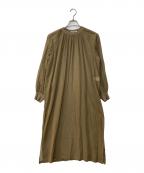 HYKEハイク）の古着「シアーワンピース/COTTON VOILE SHIRRED DRESS」｜グリーン