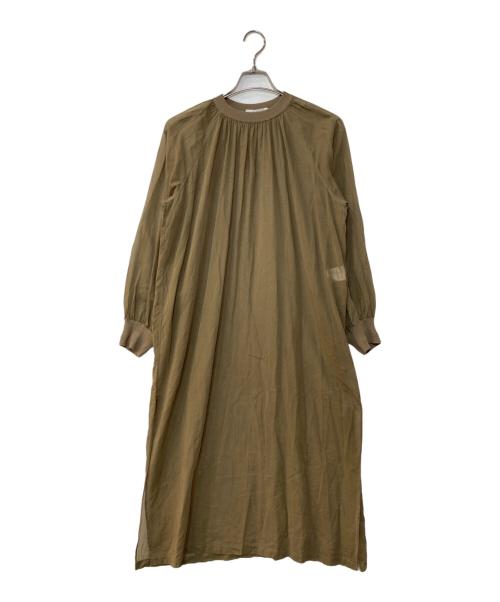 HYKE（ハイク）HYKE (ハイク) シアーワンピース/COTTON VOILE SHIRRED DRESS グリーン サイズ:2の古着・服飾アイテム