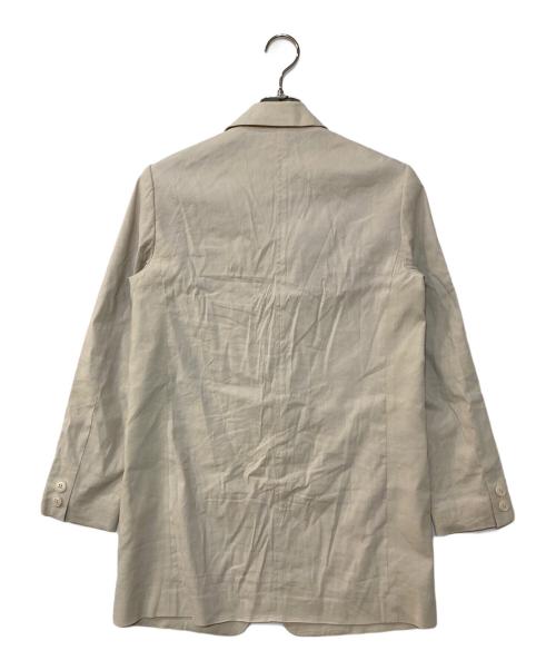 allureville（アルアバイル）allureville (アルアバイル) バイオリネンストレッチロングジャケット ベージュ サイズ:2の古着・服飾アイテム