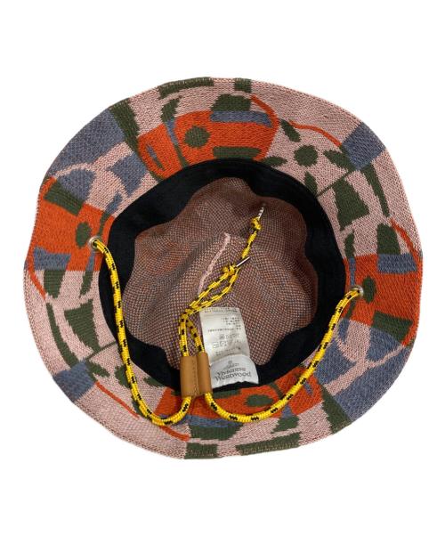 Vivienne Westwood（ヴィヴィアンウエストウッド）Vivienne Westwood (ヴィヴィアンウエストウッド) ニット バケットハット マルチカラー サイズ:M~Sの古着・服飾アイテム