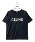 CELINE（セリーヌ）の古着「ロゴプリント ルーズTシャツ / コットンジャージー」｜ブラック