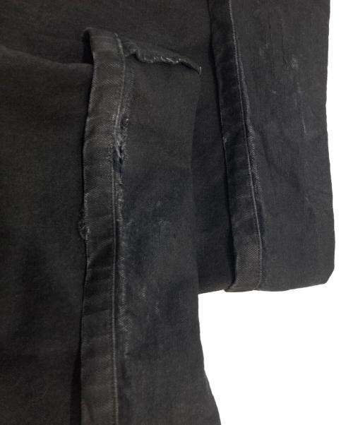 AFB（エーエフビー）AFB (エーエフビー) PATCHED DENIM PANTS ブラック サイズ:Lの古着・服飾アイテム