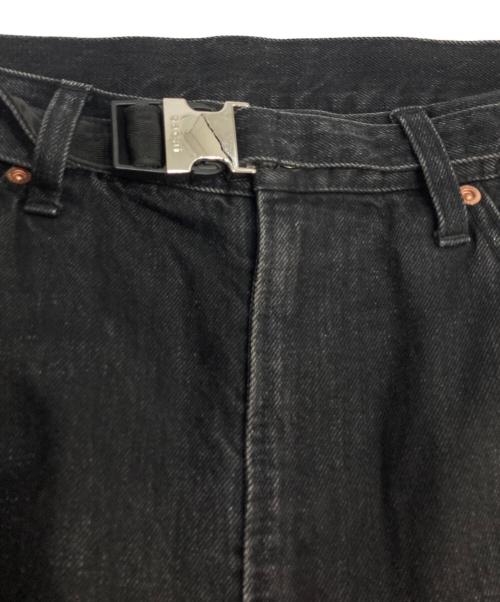 sacai（サカイ）sacai (サカイ) Wide Denim Pants ワイドデニムパンツ ブラック サイズ:3の古着・服飾アイテム