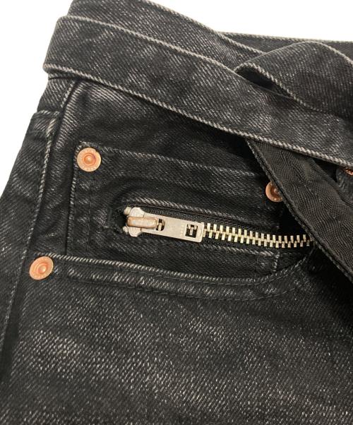 sacai（サカイ）sacai (サカイ) Wide Denim Pants ワイドデニムパンツ ブラック サイズ:3の古着・服飾アイテム