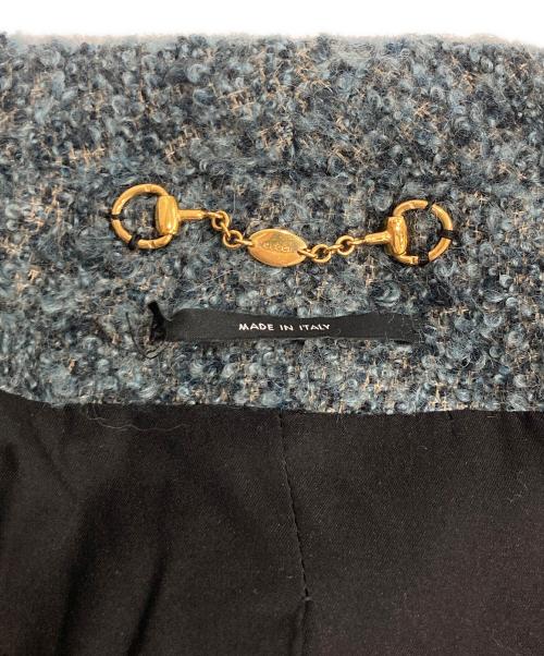 GUCCI（グッチ）GUCCI (グッチ) ダブルウールツイードコート グリーン サイズ:36の古着・服飾アイテム