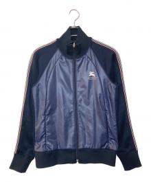BURBERRY BLACK LABEL（バーバリーブラックレーベル）の古着「ロゴプリントトラックジャケット」｜ネイビー