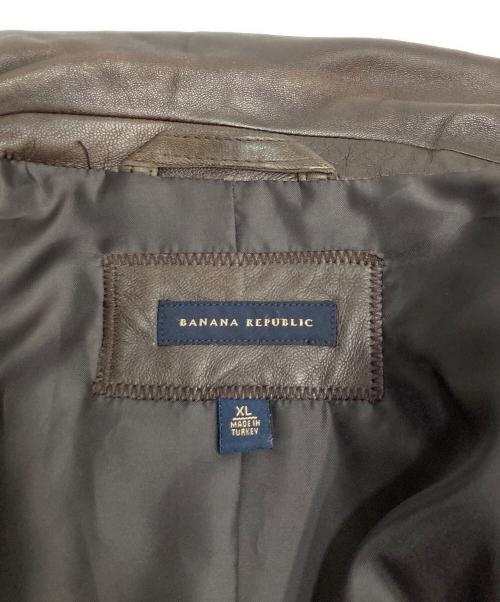 BANANA REPUBLIC（バナナリパブリック）BANANA REPUBLIC (バナナリパブリック) 00's レザーコート ブラウン サイズ:XLの古着・服飾アイテム