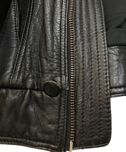 HARAJUKU MOTHER（ハラジュクマザー）HARAJUKU MOTHER (ハラジュクマザー) スタンドカラーレザージャケット ブラック サイズ:LLの古着・服飾アイテム