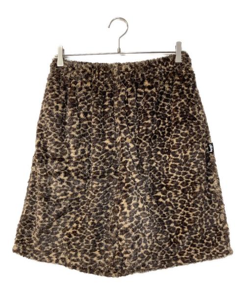 stussy（ステューシー）stussy (ステューシー) PILE LEOPARD SHORT ブラウン サイズ:Sの古着・服飾アイテム