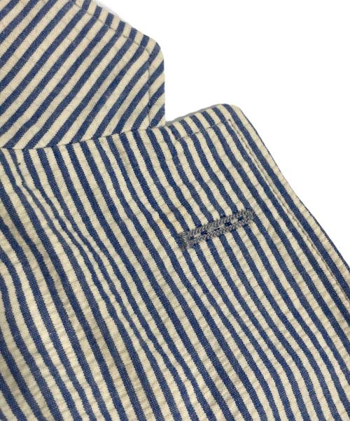 POLO RALPH LAUREN（ポロ・ラルフローレン）POLO RALPH LAUREN (ポロ・ラルフローレン) シアサッカー テーラードジャケット ホワイト×ブルー サイズ:40Rの古着・服飾アイテム