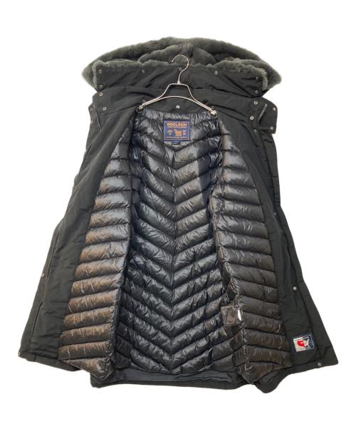 WOOLRICH（ウールリッチ）WOOLRICH (ウールリッチ) BOW BRIDGE ボウブリッジ ラビットファーフード付ダウンコート ブラック サイズ:Lの古着・服飾アイテム