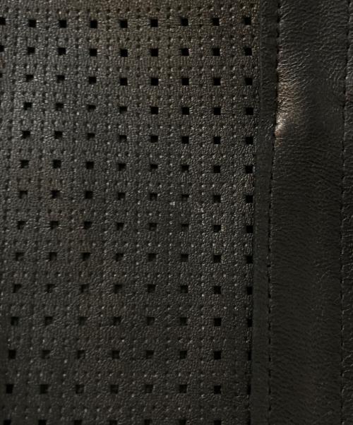 LANVIN COLLECTION（ランバンコレクション）LANVIN COLLECTION (ランバンコレクション) パンチングレザーコート ブラック サイズ:40の古着・服飾アイテム