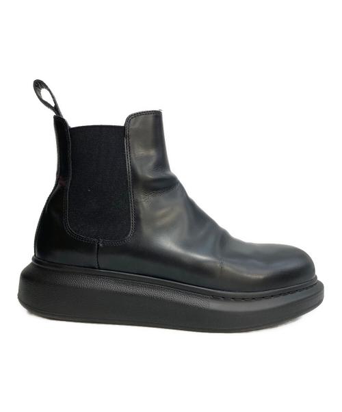 ALEXANDER McQUEEN（アレキサンダーマックイーン）ALEXANDER McQUEEN (アレキサンダーマックイーン) レザーサイドゴアブーツ ブラック サイズ:38の古着・服飾アイテム