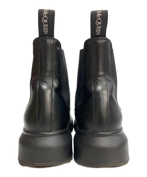 ALEXANDER McQUEEN（アレキサンダーマックイーン）ALEXANDER McQUEEN (アレキサンダーマックイーン) レザーサイドゴアブーツ ブラック サイズ:38の古着・服飾アイテム