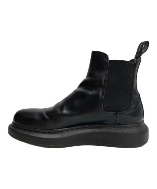ALEXANDER McQUEEN（アレキサンダーマックイーン）ALEXANDER McQUEEN (アレキサンダーマックイーン) レザーサイドゴアブーツ ブラック サイズ:38の古着・服飾アイテム