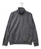 FRED PERRYフレッドペリー）の古着「Contrast Tape Track Jacket コントラスト テープ トラック ジャケット」｜グレー